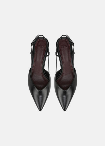 Levvy Leather Slingback Heel in Heels BLACK | VINCE Women