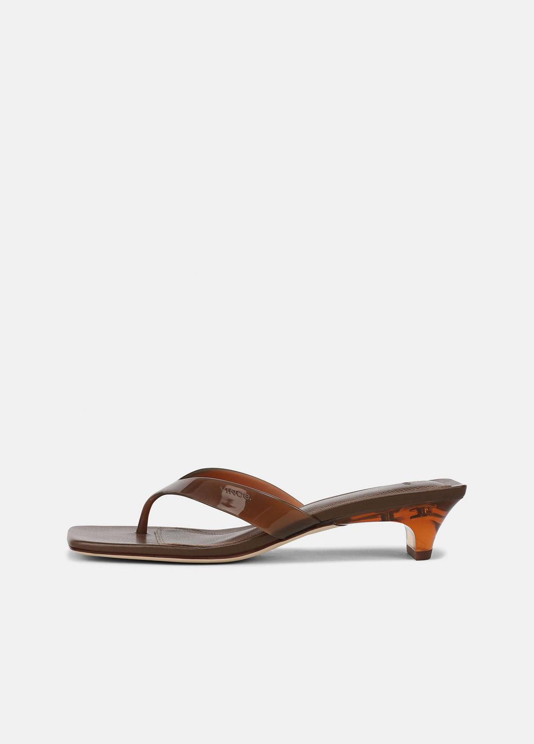 San Juan Jelly Heeled Thong Sandal in Sandals SADDLE | VINCE Women