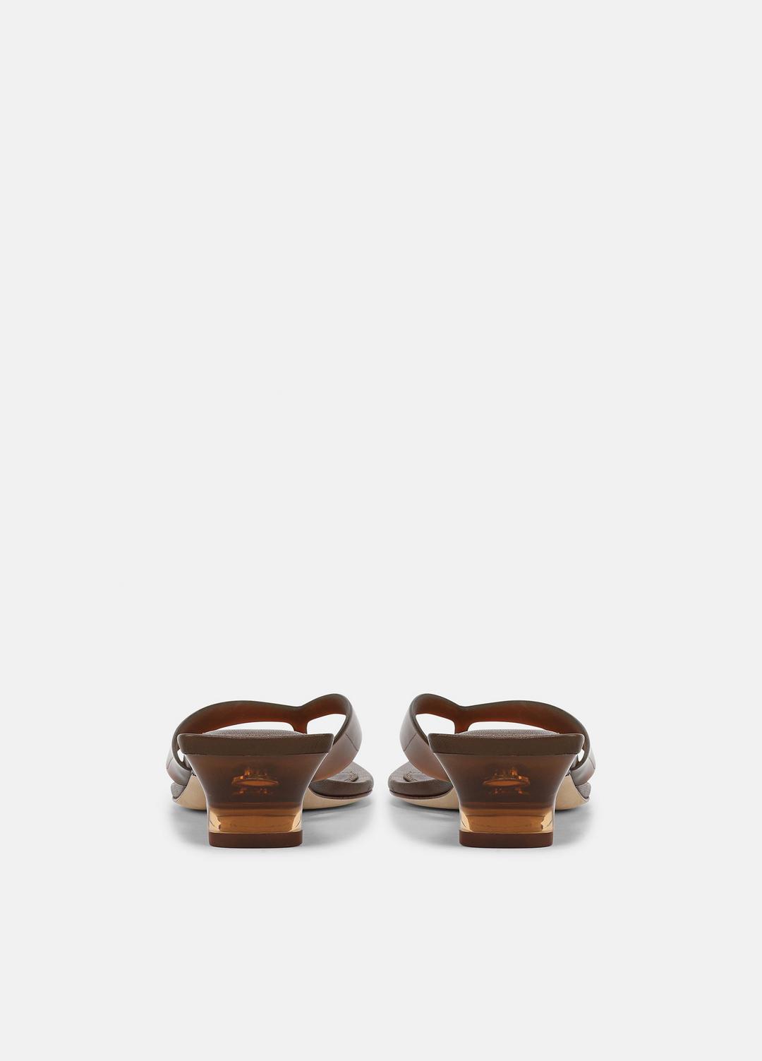 San Juan Jelly Heeled Thong Sandal in Sandals SADDLE | VINCE Women