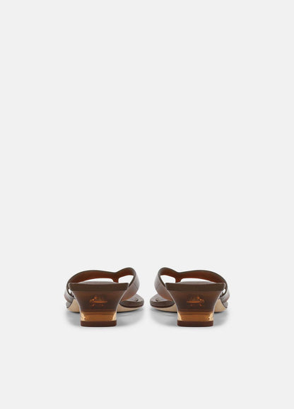 San Juan Jelly Heeled Thong Sandal in Sandals SADDLE | VINCE Women