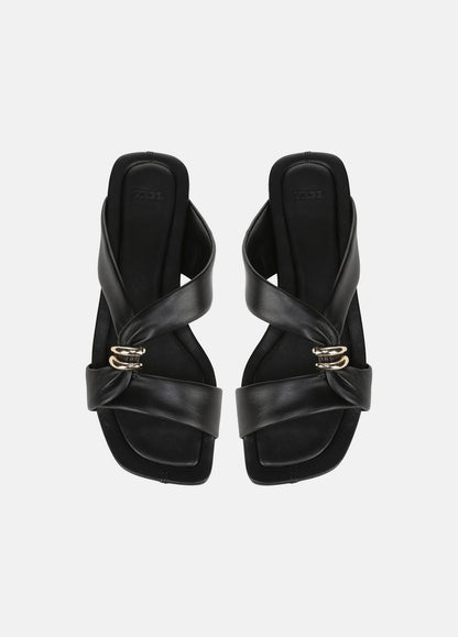 Vilma Leather Slide Sandal in Sandals BLACK | VINCE Women