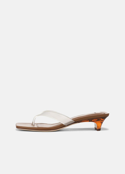San Juan Jelly Heeled Thong Sandal in Sandals CLEAR | VINCE Women