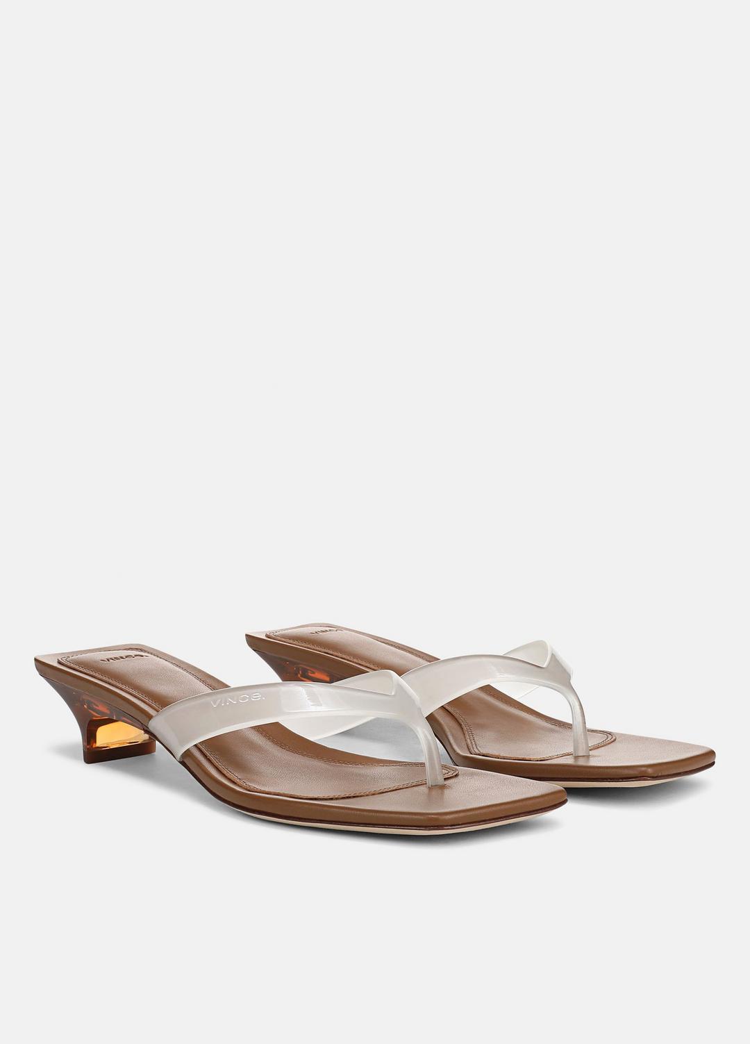 San Juan Jelly Heeled Thong Sandal in Sandals CLEAR | VINCE Women