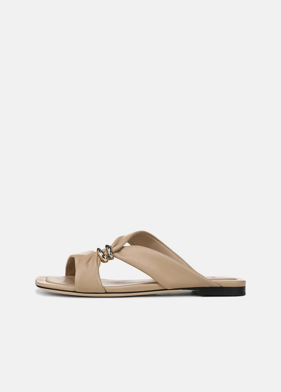 Vilma Leather Slide Sandal in Sandals WARM ALMOND | VINCE Women