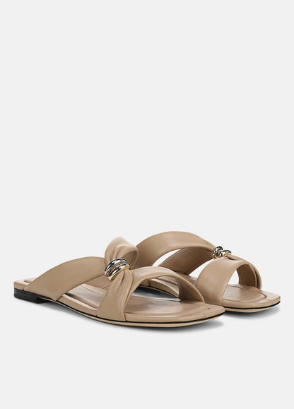 Vilma Leather Slide Sandal in Sandals WARM ALMOND | VINCE Women