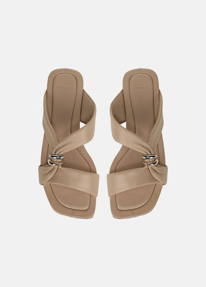 Vilma Leather Slide Sandal in Sandals WARM ALMOND | VINCE Women