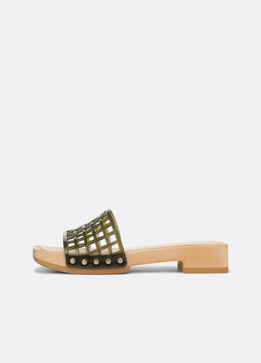 Barbara Jelly Slide Sandal in Sandals CHIVE | VINCE Women