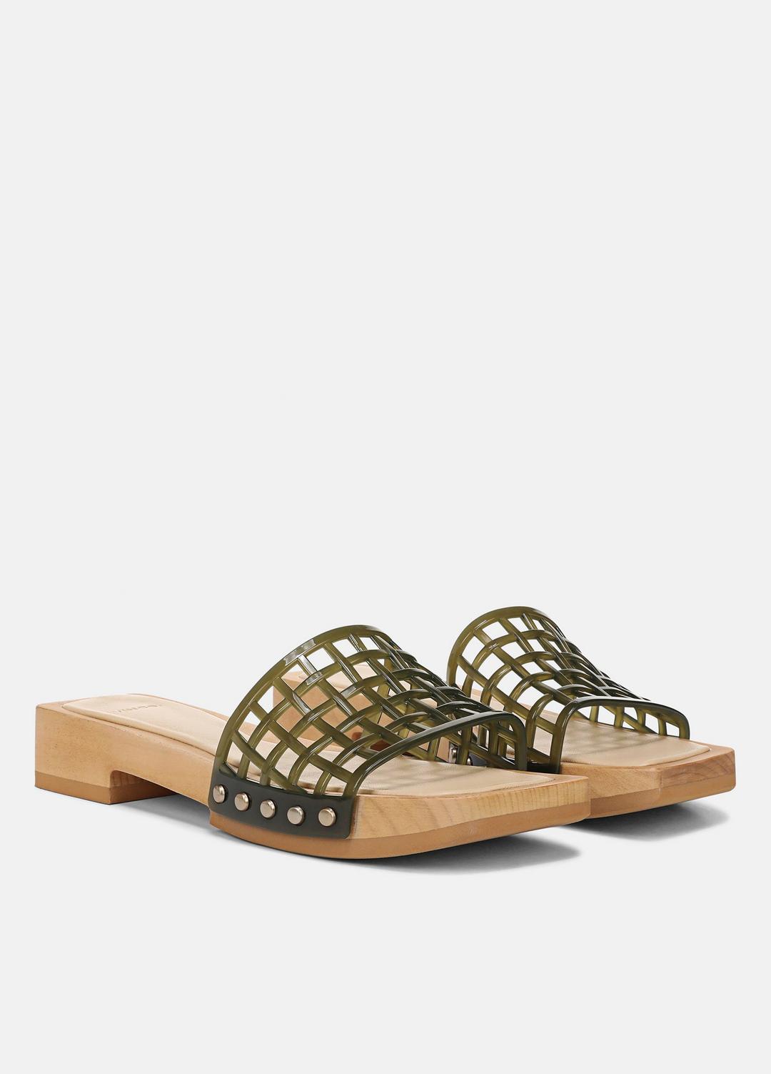 Barbara Jelly Slide Sandal in Sandals CHIVE | VINCE Women