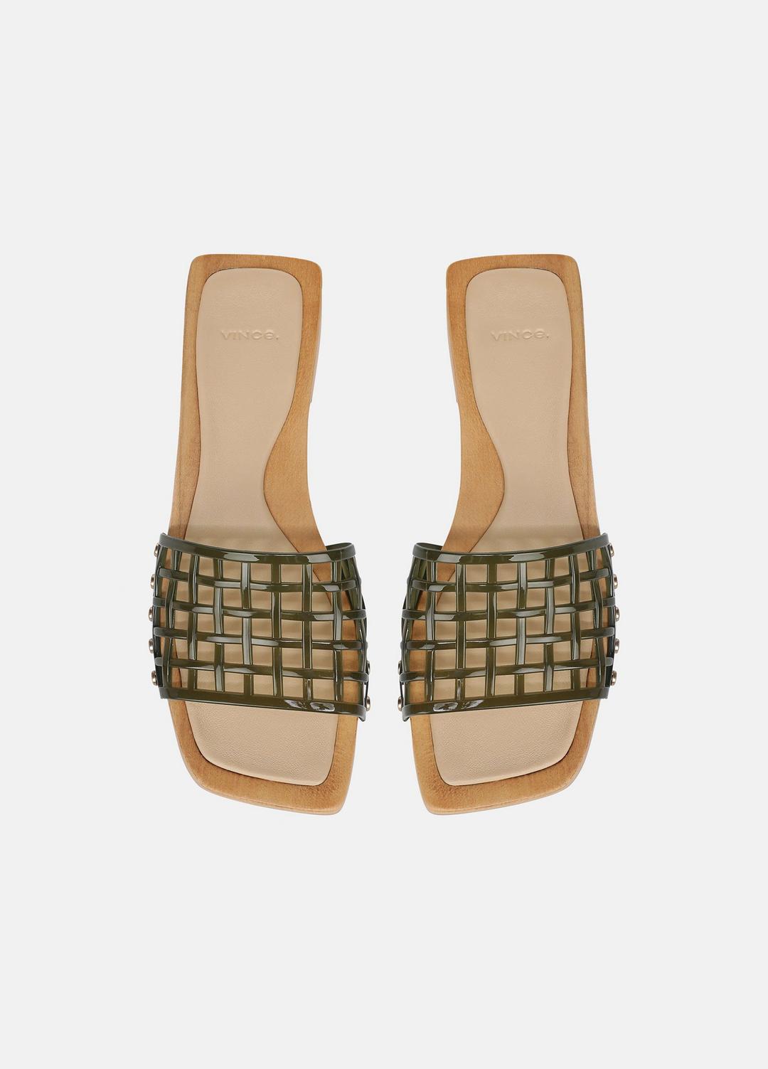 Barbara Jelly Slide Sandal in Sandals CHIVE | VINCE Women