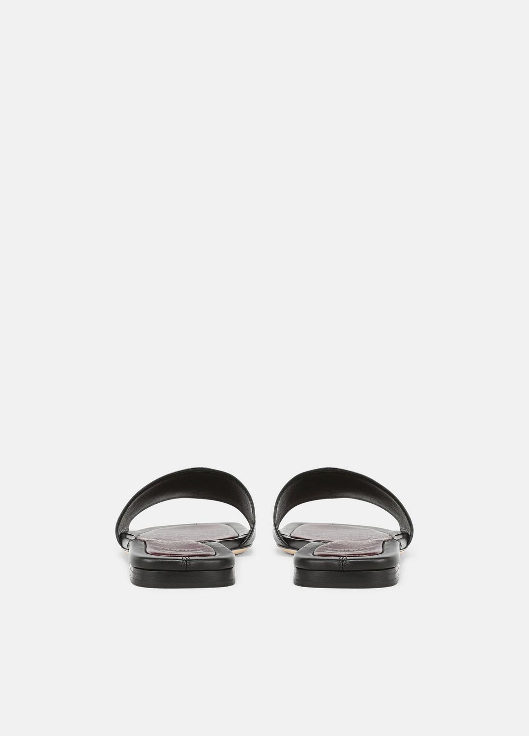 Valeria Leather Slide Sandal in Sandals BLACK | VINCE Women