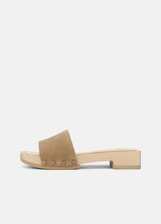 Barbara Suede Slide Sandal in Sandals WHEAT | VINCE Women