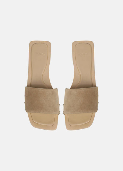 Barbara Suede Slide Sandal in Sandals WHEAT | VINCE Women