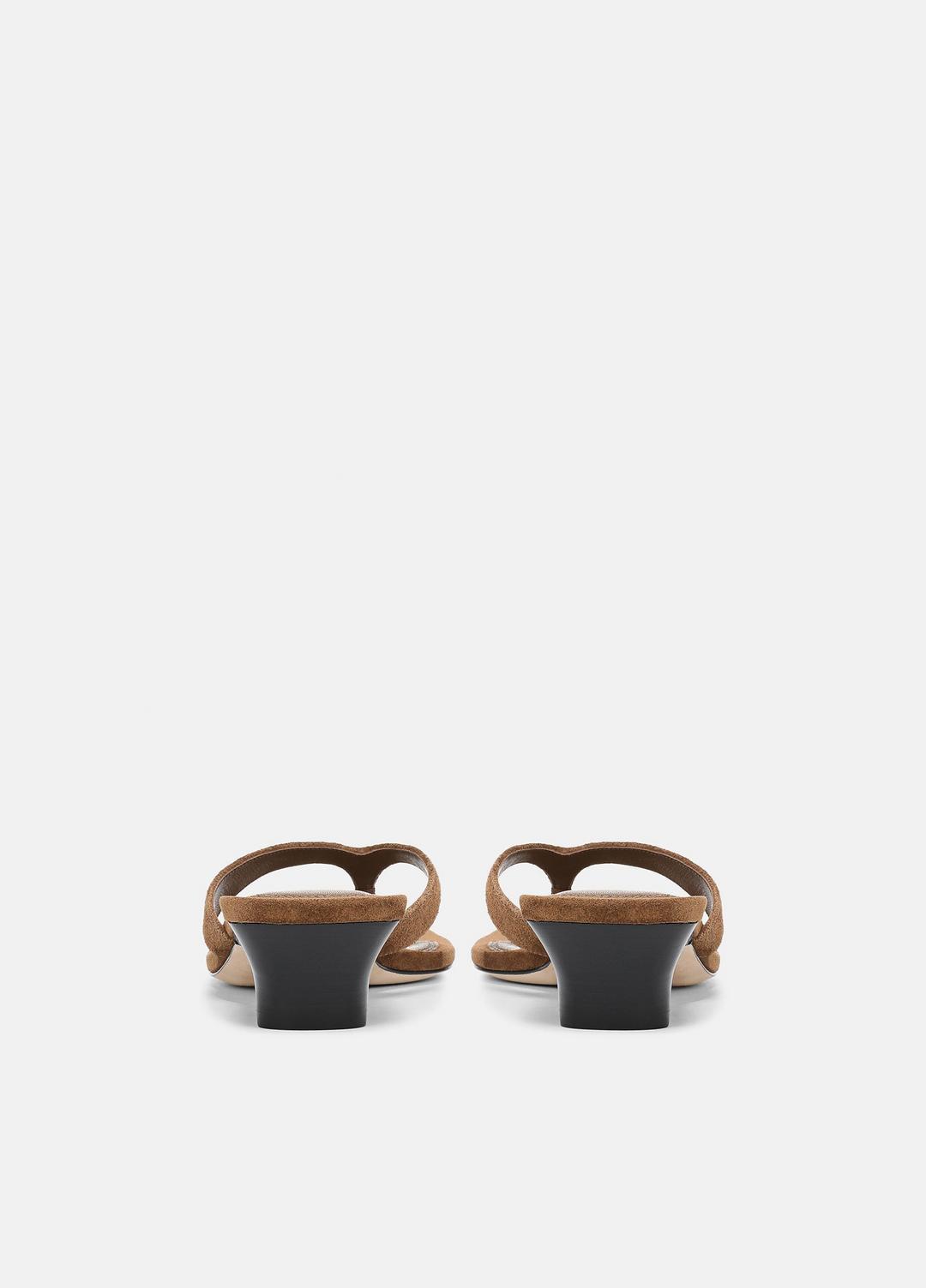 San Juan Suede Heeled Thong Sandal in Sandals ELMWOOD | VINCE Women