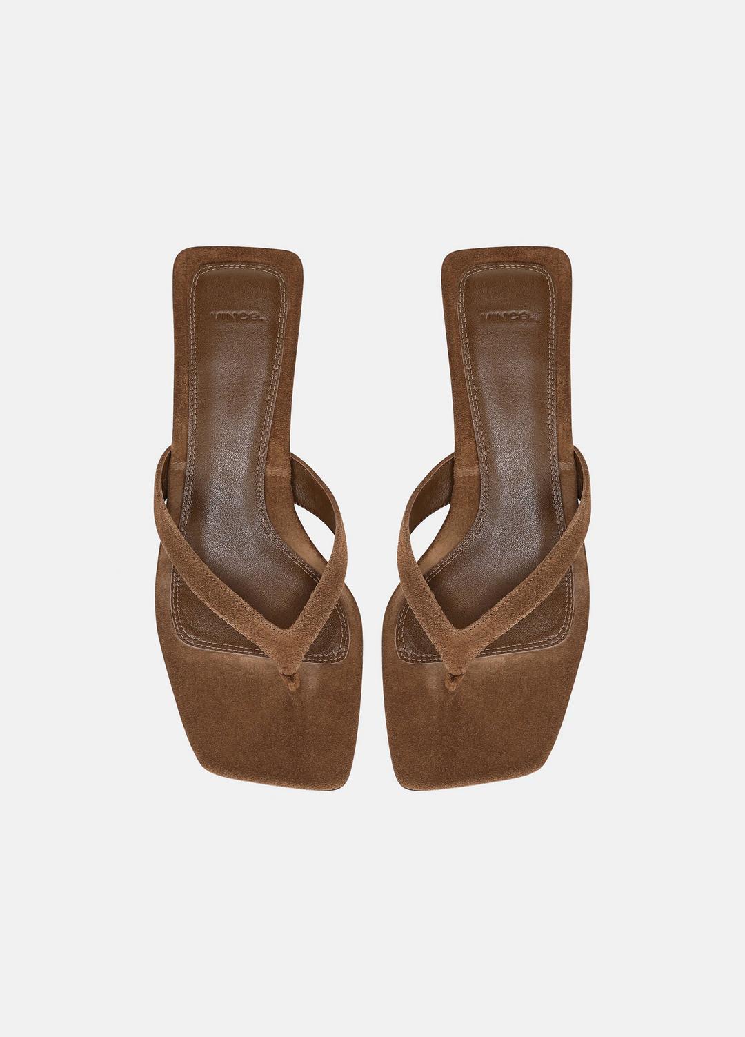 San Juan Suede Heeled Thong Sandal in Sandals ELMWOOD | VINCE Women