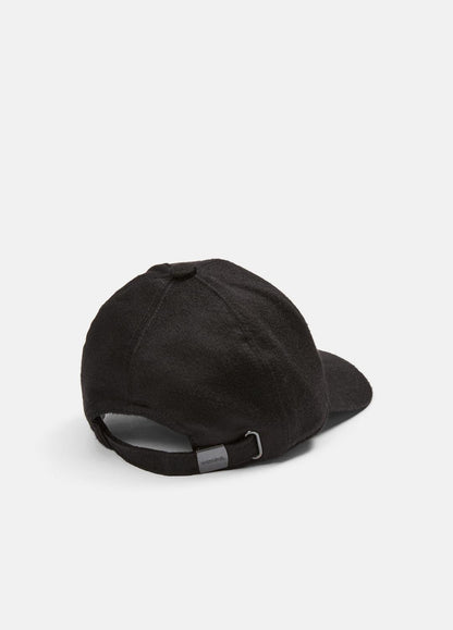 Leather-Trim Cashmere Baseball Cap in Scarves & Hats BLACK | VINCE Women
