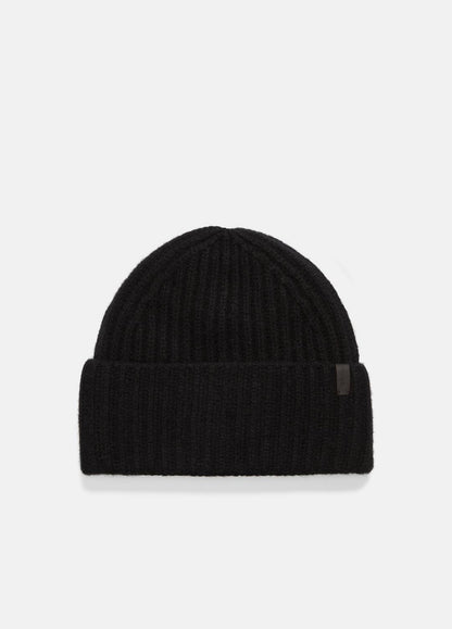 Plush Cashmere Chunky-Knit Beanie in Scarves & Hats BLACK | VINCE Women