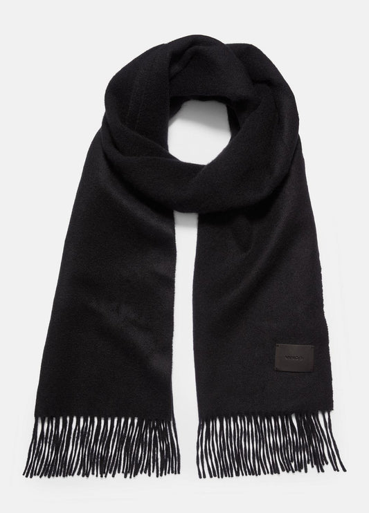 Double-Face Cashmere Scarf in Scarves & Hats BLACK | VINCE Women