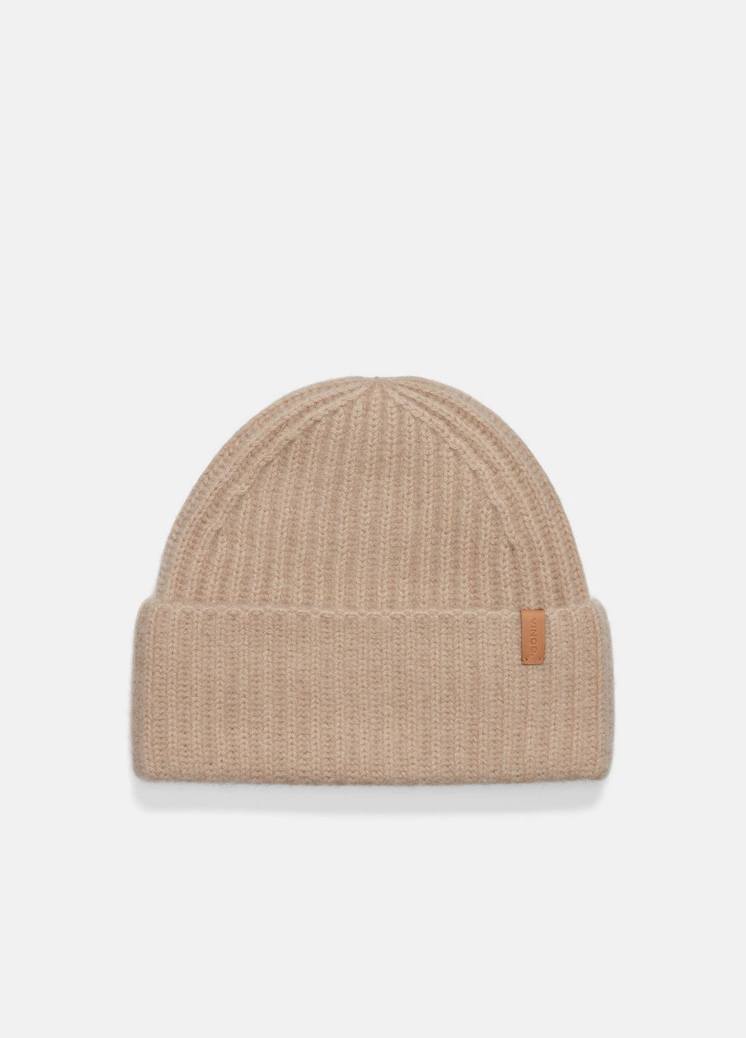 Plush Cashmere Chunky-Knit Beanie in Scarves & Hats CAMEL | VINCE Women