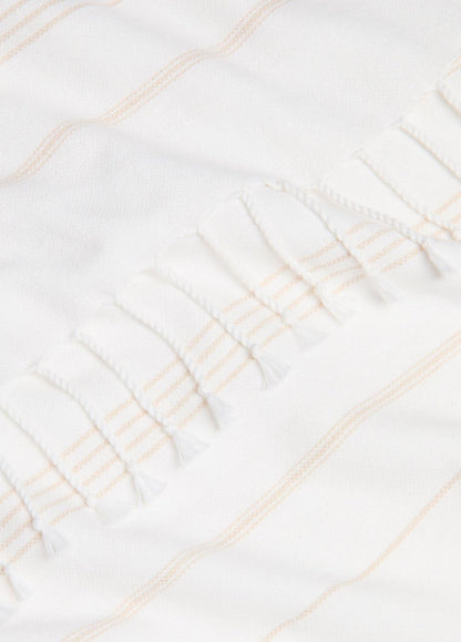 Stripe Cotton-Cashmere Wrap in Scarves & Hats WHITE/TUSK | VINCE Women