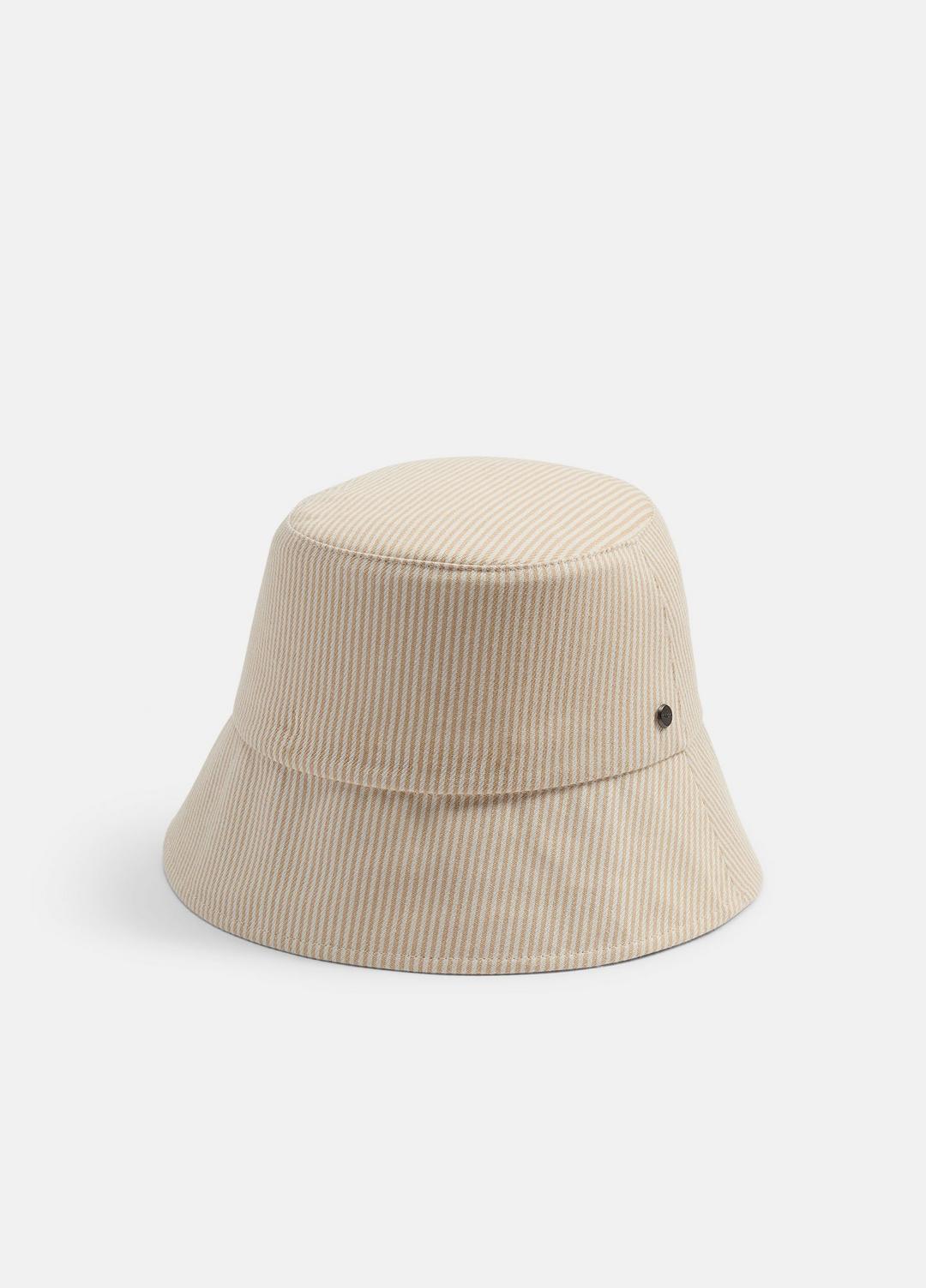 Stripe Cotton Canvas Bucket Hat in Scarves & Hats TUSK | VINCE Women