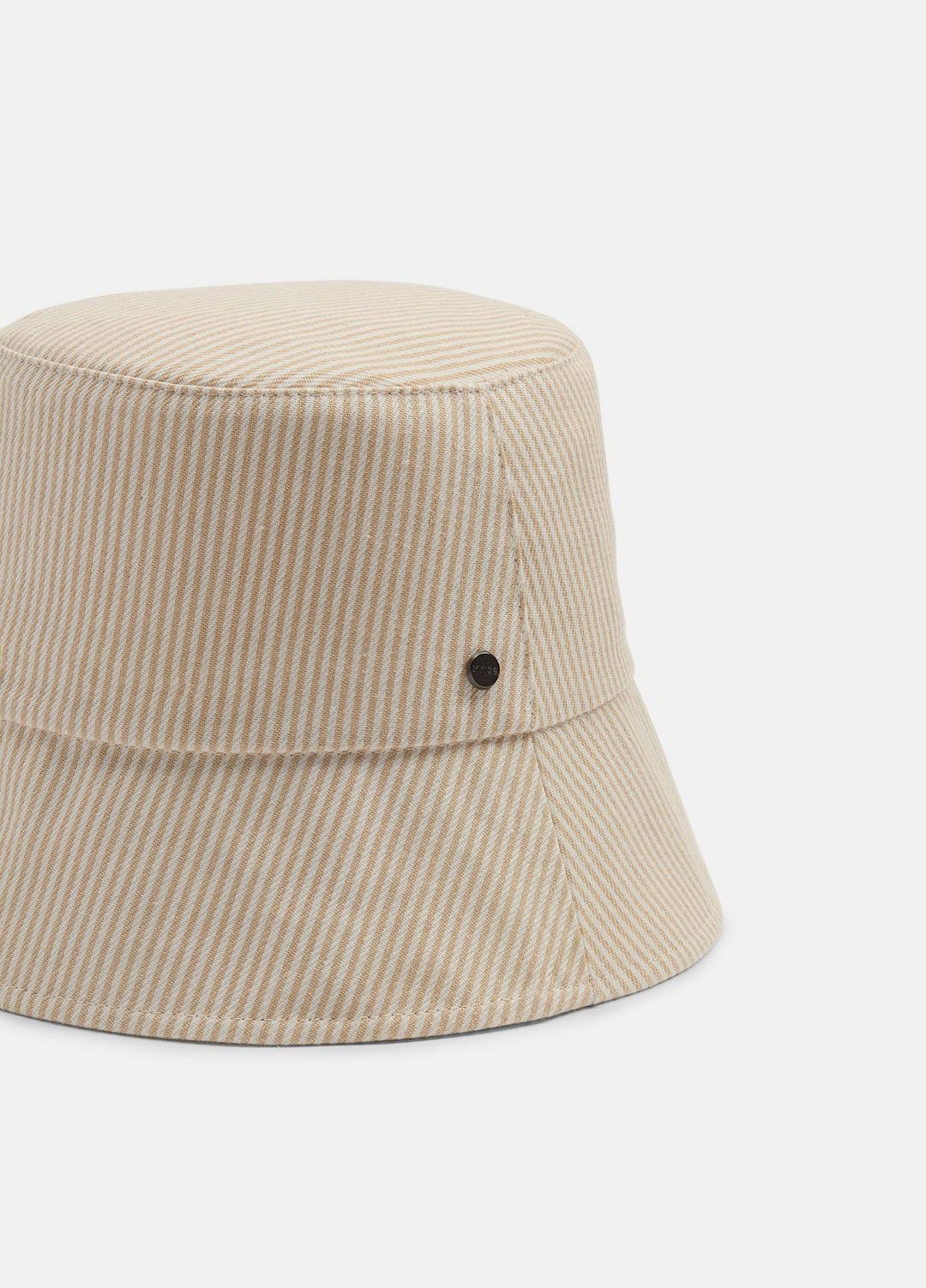 Stripe Cotton Canvas Bucket Hat in Scarves & Hats TUSK | VINCE Women