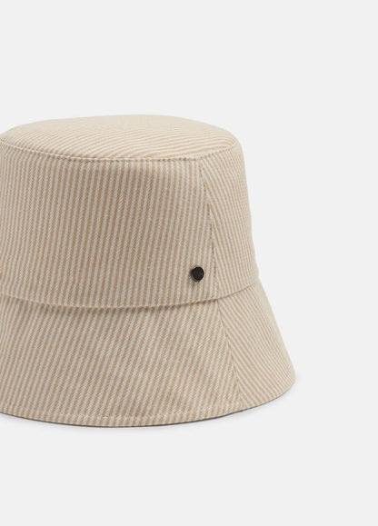 Stripe Cotton Canvas Bucket Hat in Scarves & Hats TUSK | VINCE Women