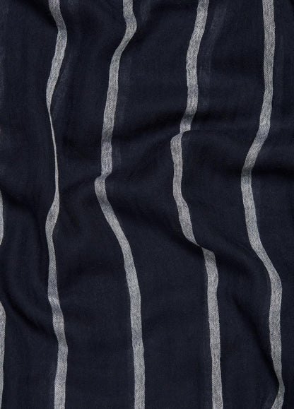 Cotton Gauze Awning Stripe Scarf in Scarves & Hats COASTAL BLUE/OPTIC WHITE | VINCE Women