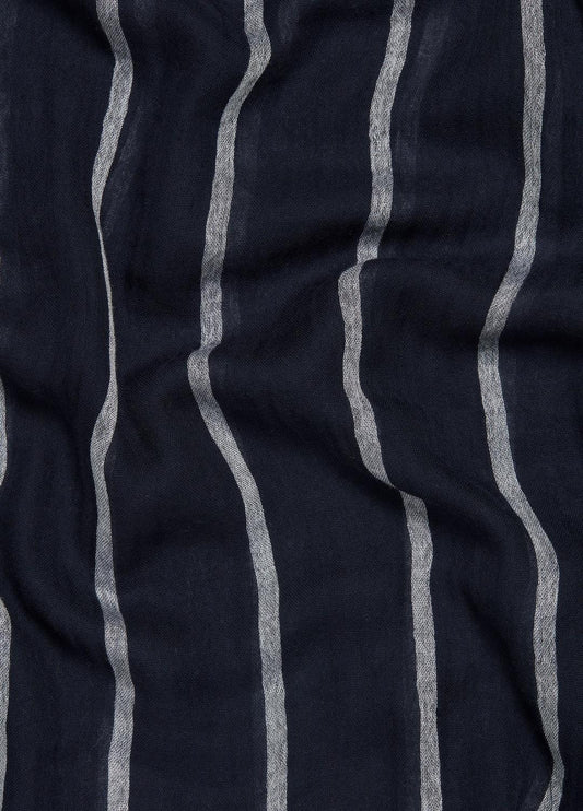 Cotton Gauze Awning Stripe Scarf in Scarves & Hats COASTAL BLUE/OPTIC WHITE | VINCE Women