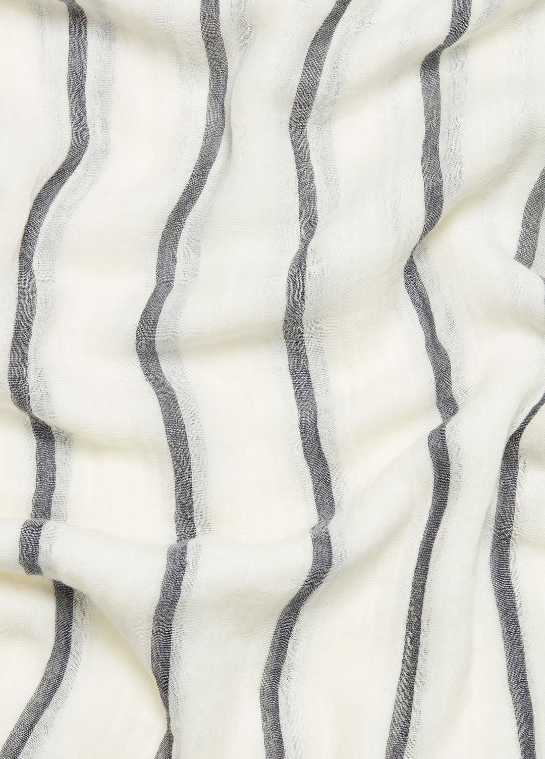 Cotton Gauze Awning Stripe Scarf in Scarves & Hats PAPYRUS/COASTAL BLUE | VINCE Women