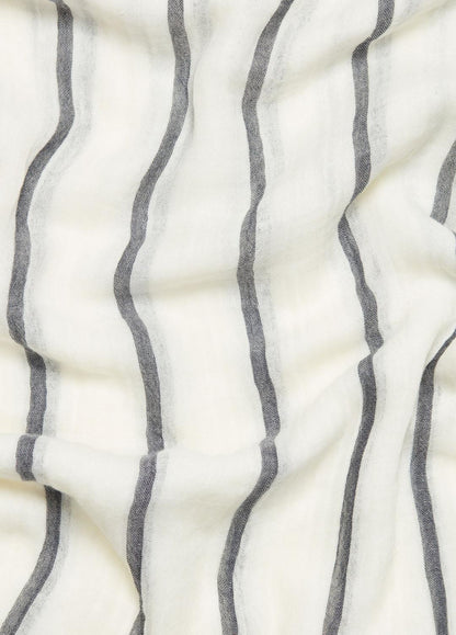 Cotton Gauze Awning Stripe Scarf in Scarves & Hats PAPYRUS/COASTAL BLUE | VINCE Women