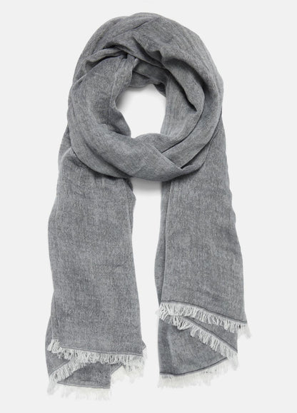 Cotton Gauze Bi-Color Scarf in Scarves & Hats PAPYRUS/COASTAL BLUE | VINCE Women