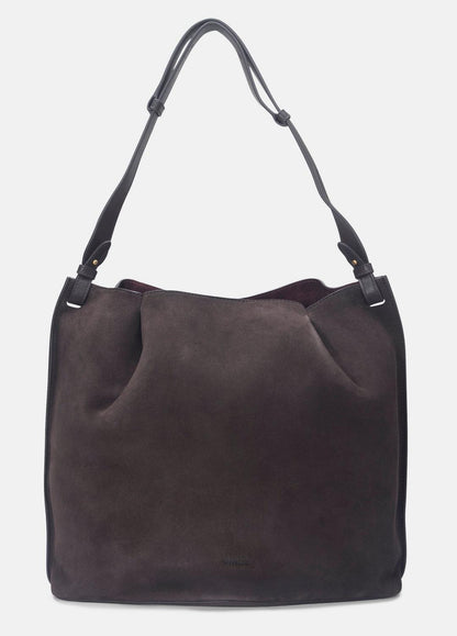 Ava Leather Bucket Bag in Handbags CACAO | VINCE Women