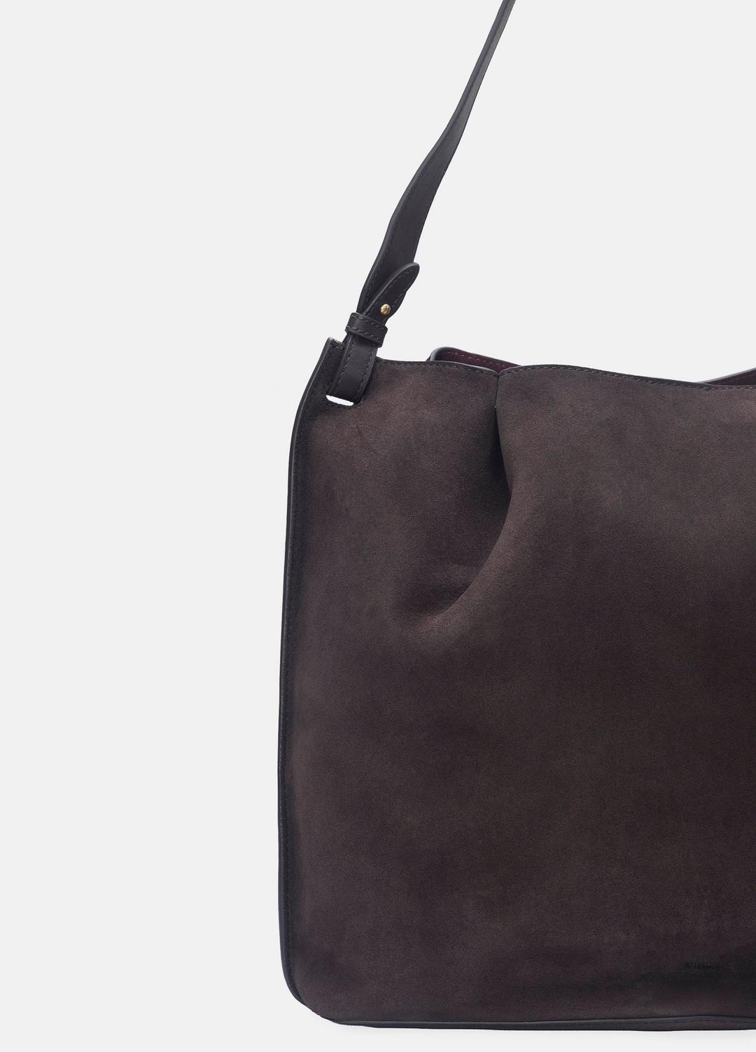 Ava Leather Bucket Bag in Handbags CACAO | VINCE Women