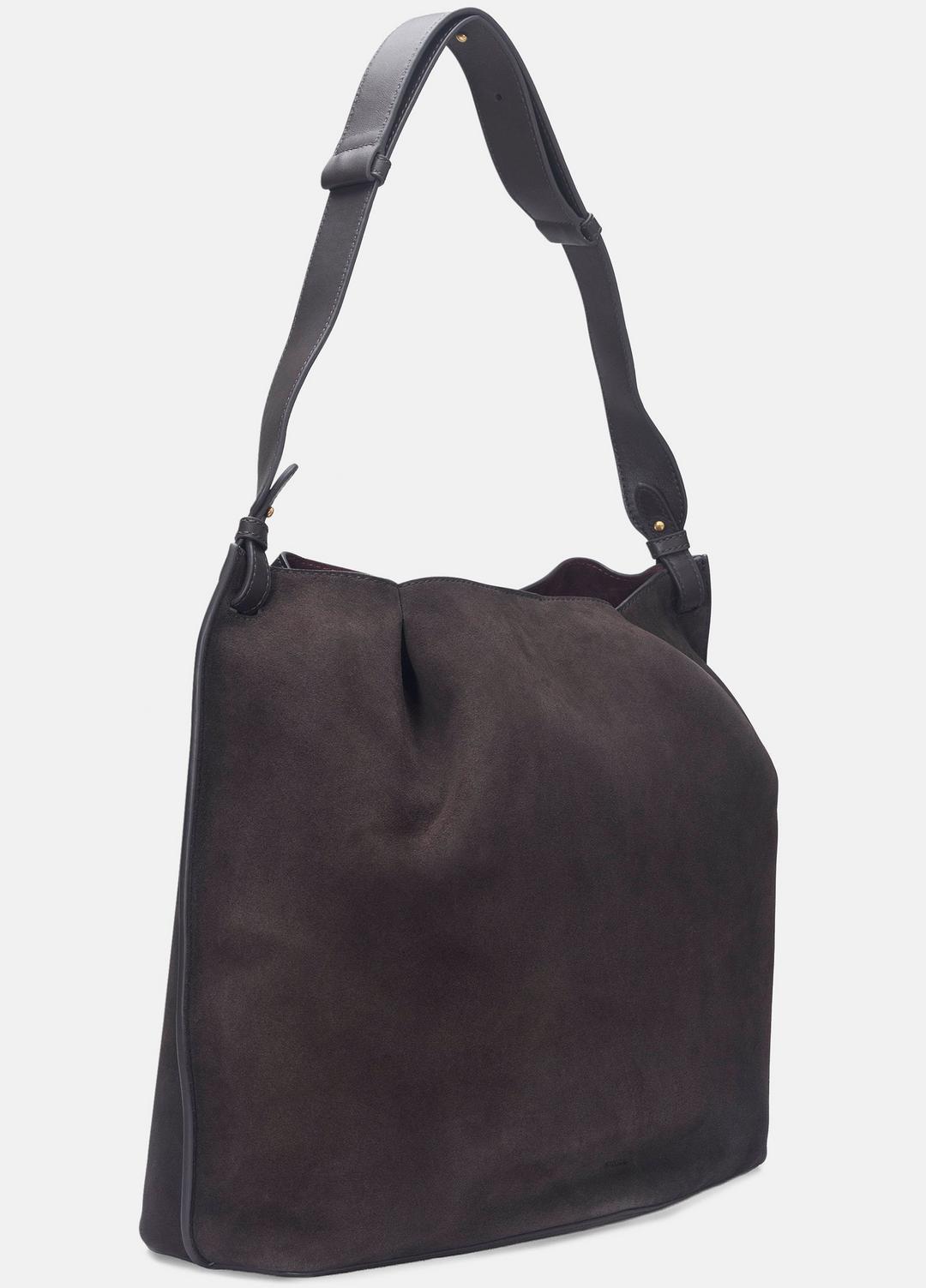 Ava Leather Bucket Bag in Handbags CACAO | VINCE Women