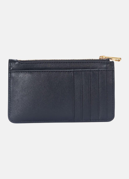 Leather Zip-Top Card Case in Handbags BLACK | VINCE Women