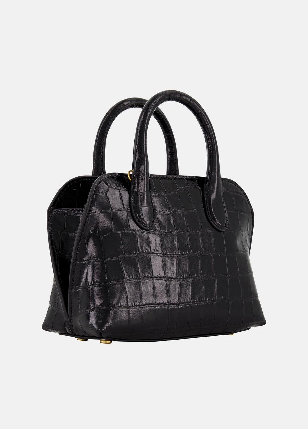Delphine Croc-Embossed Leather Mini Bag in Matching Sets BLACK | VINCE Women