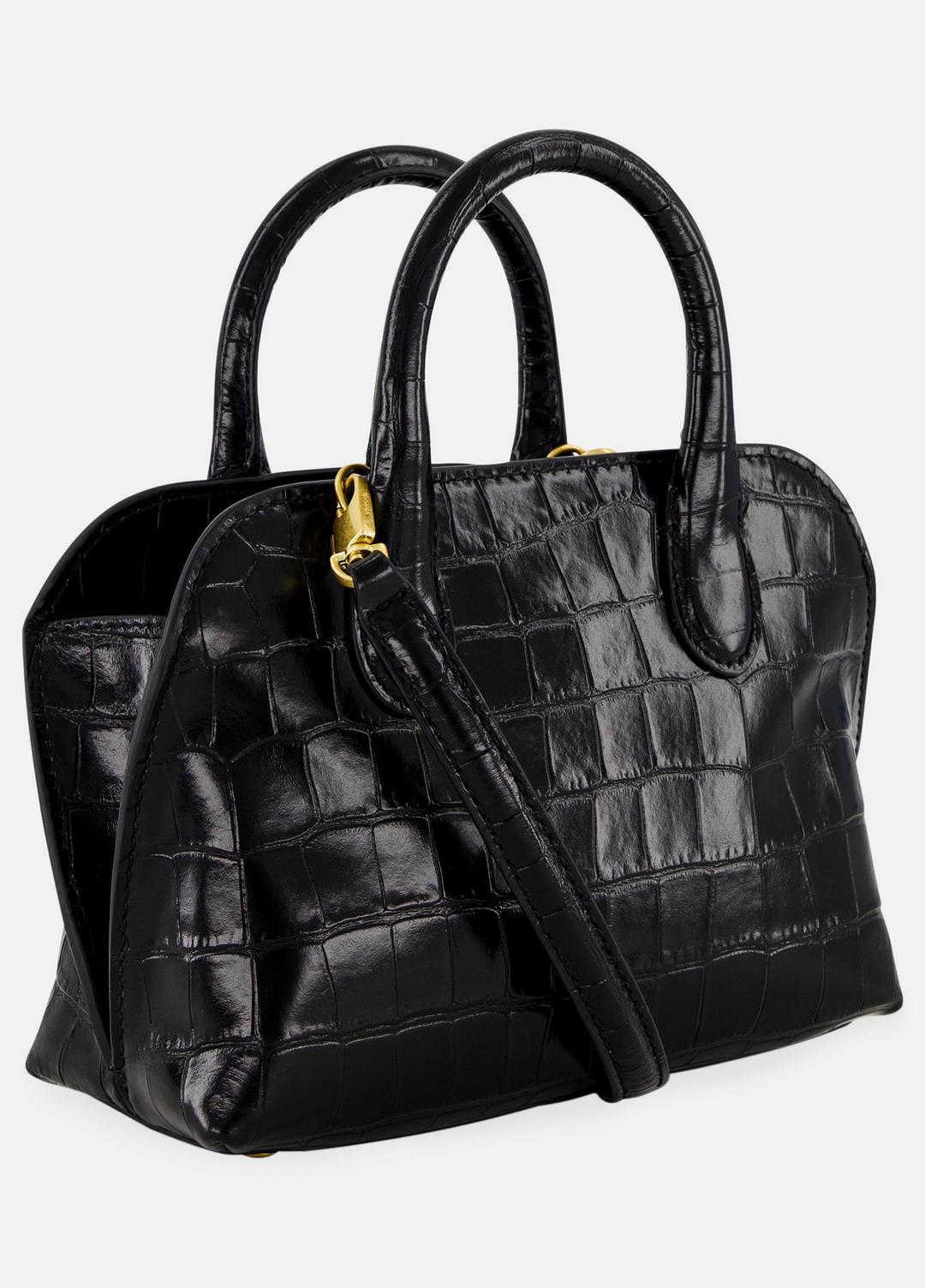Delphine Croc-Embossed Leather Mini Bag in Matching Sets BLACK | VINCE Women