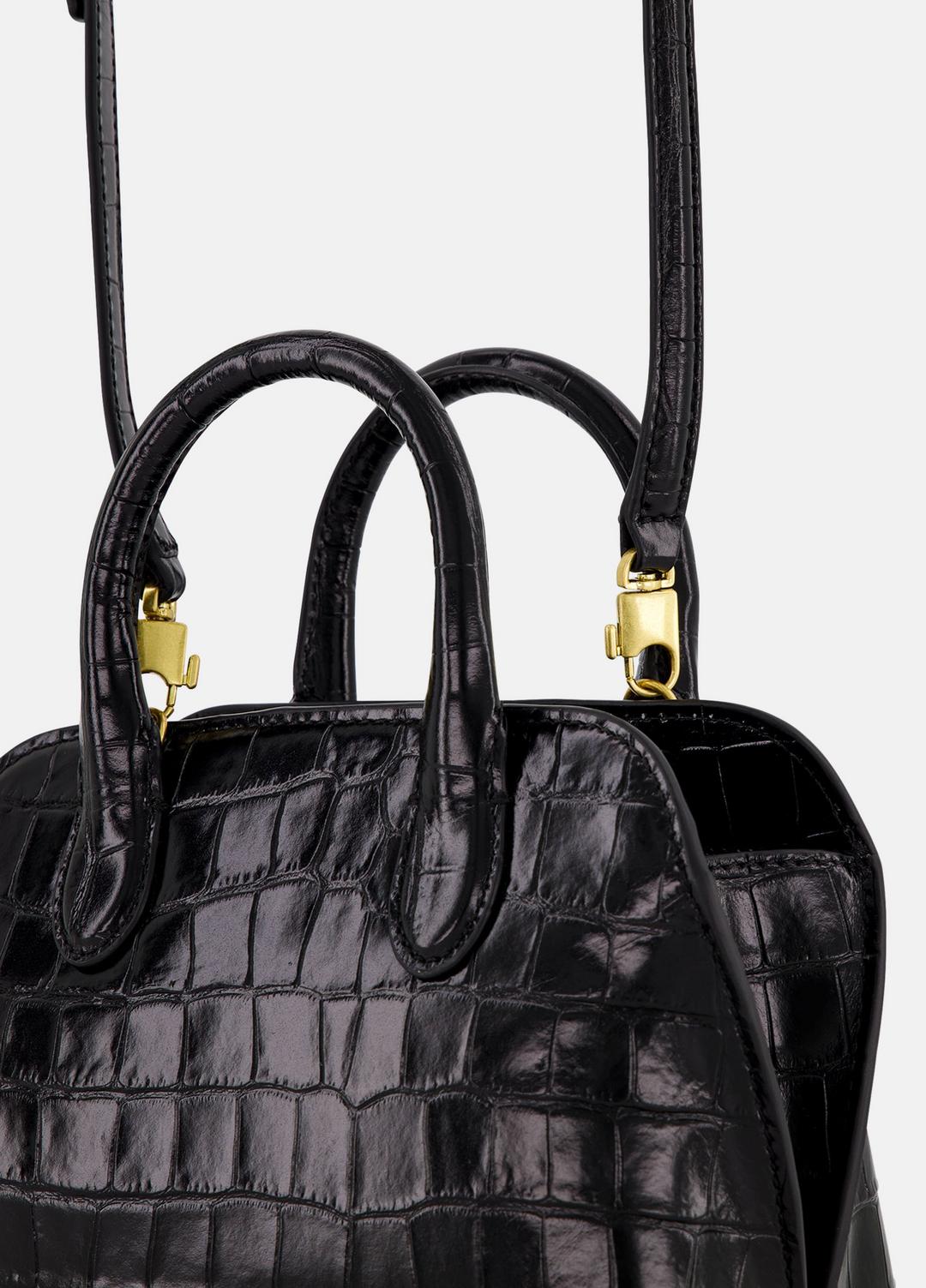 Delphine Croc-Embossed Leather Mini Bag in Matching Sets BLACK | VINCE Women