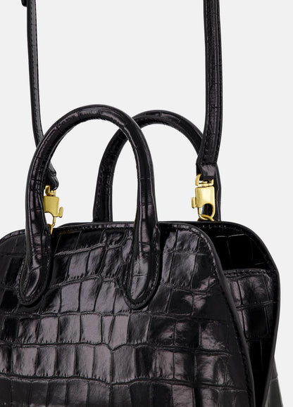 Delphine Croc-Embossed Leather Mini Bag in Matching Sets BLACK | VINCE Women