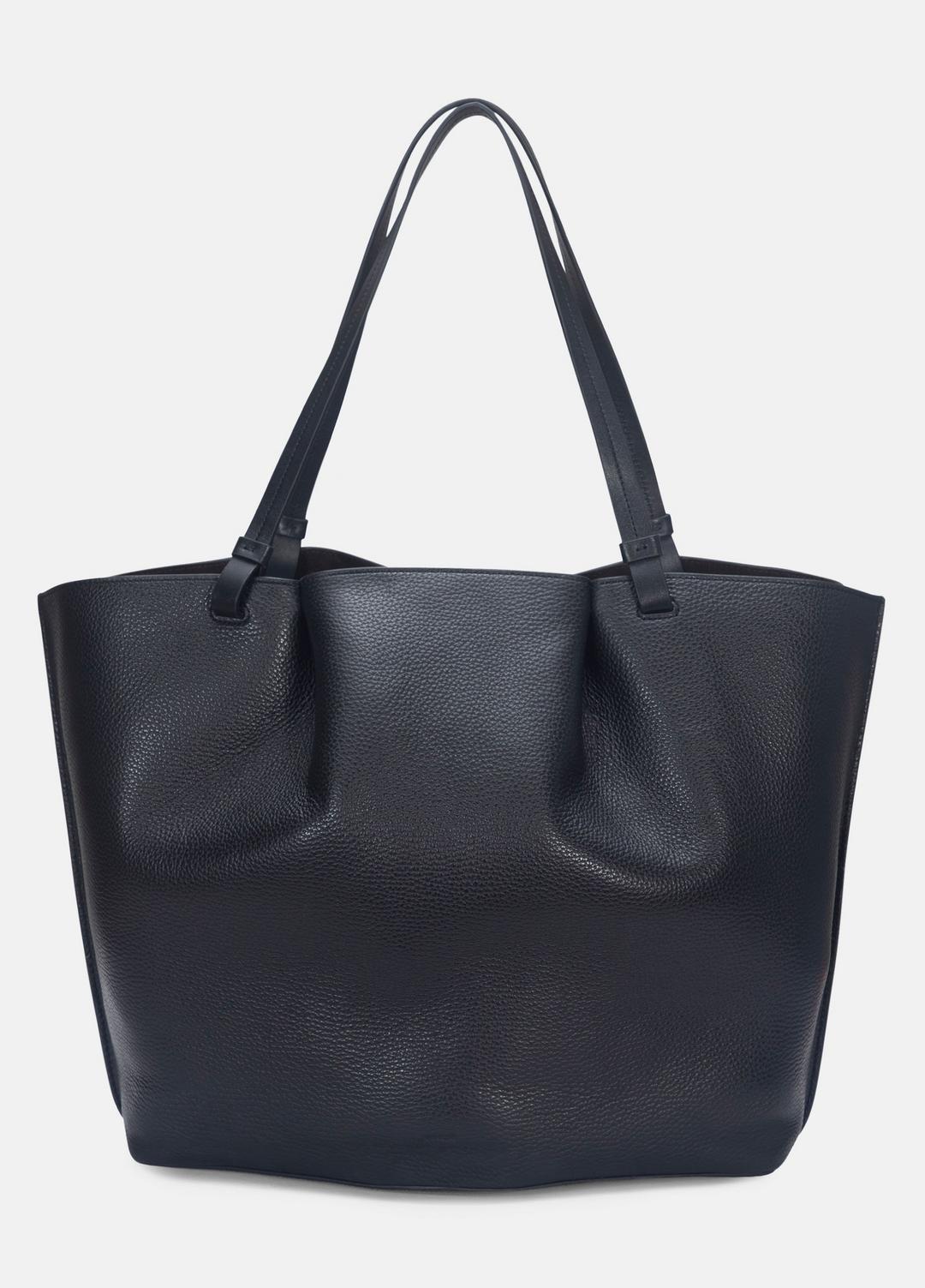 Ava Leather Tote in Handbags BLACK | VINCE Women