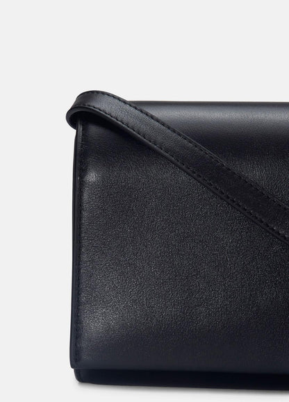 Leather Crossbody Wallet in Handbags BLACK | VINCE Women