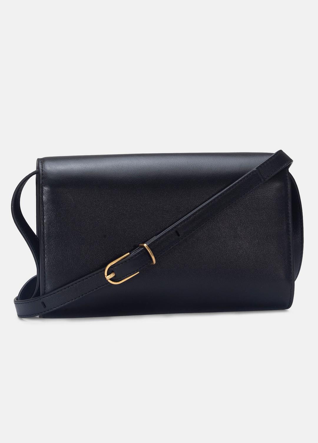 Leather Crossbody Wallet in Handbags BLACK | VINCE Women
