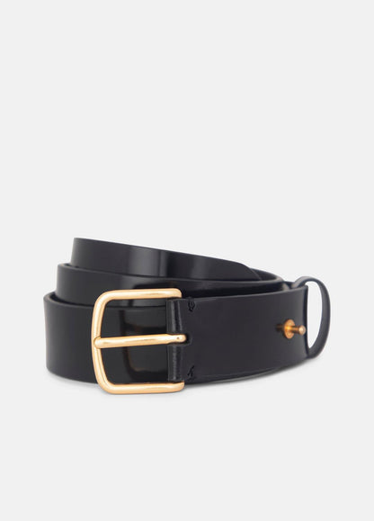 Women's 32mm Smooth Leather Belt in Belts BLACK | VINCE Women