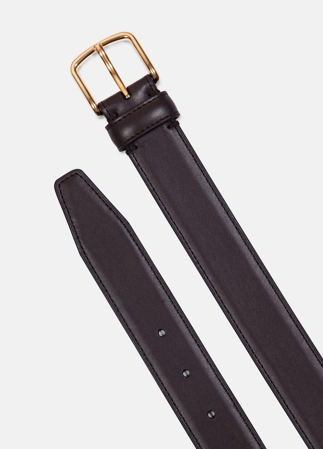 Women’s 32mm Stitched Leather Belt in Belts CACAO BROWN | VINCE Women