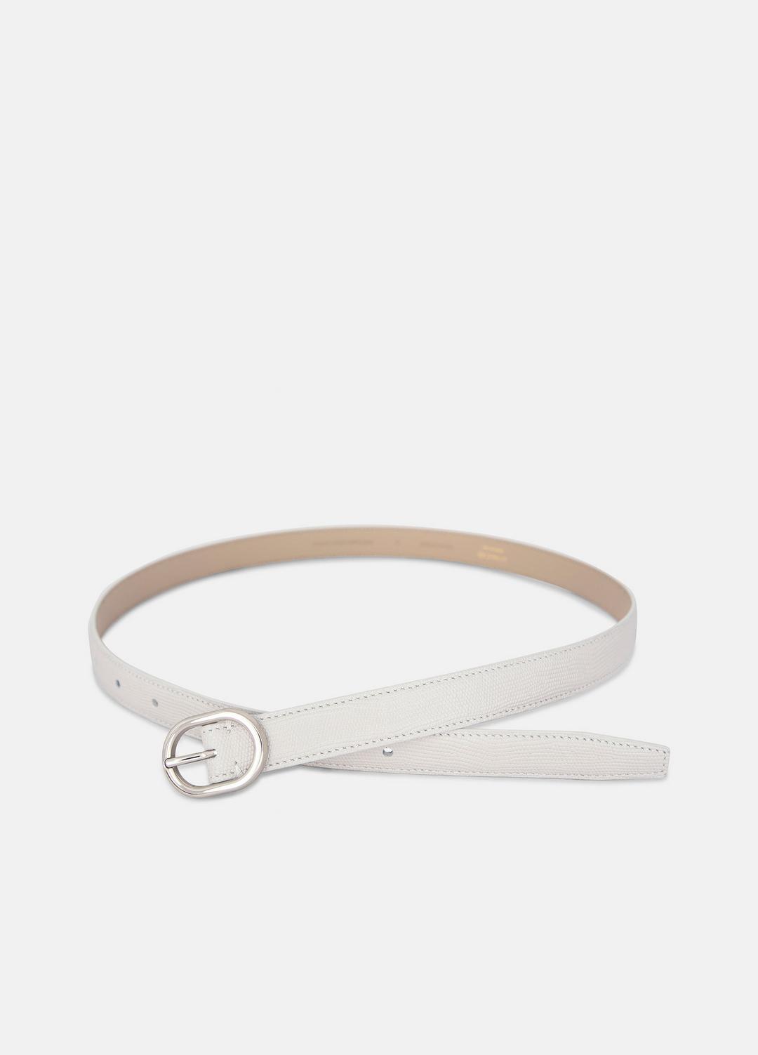 Women’s 20mm Stitched Lizard-Embossed Leather Belt in Belts HORCHATA | VINCE Women