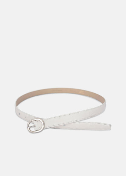 Women’s 20mm Stitched Lizard-Embossed Leather Belt in Belts HORCHATA | VINCE Women