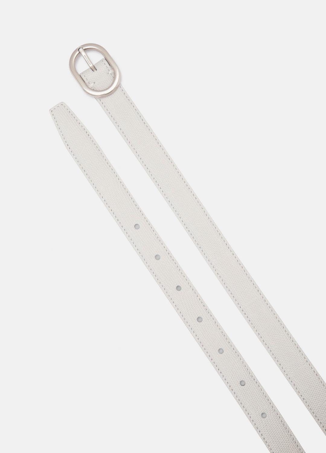 Women’s 20mm Stitched Lizard-Embossed Leather Belt in Belts HORCHATA | VINCE Women