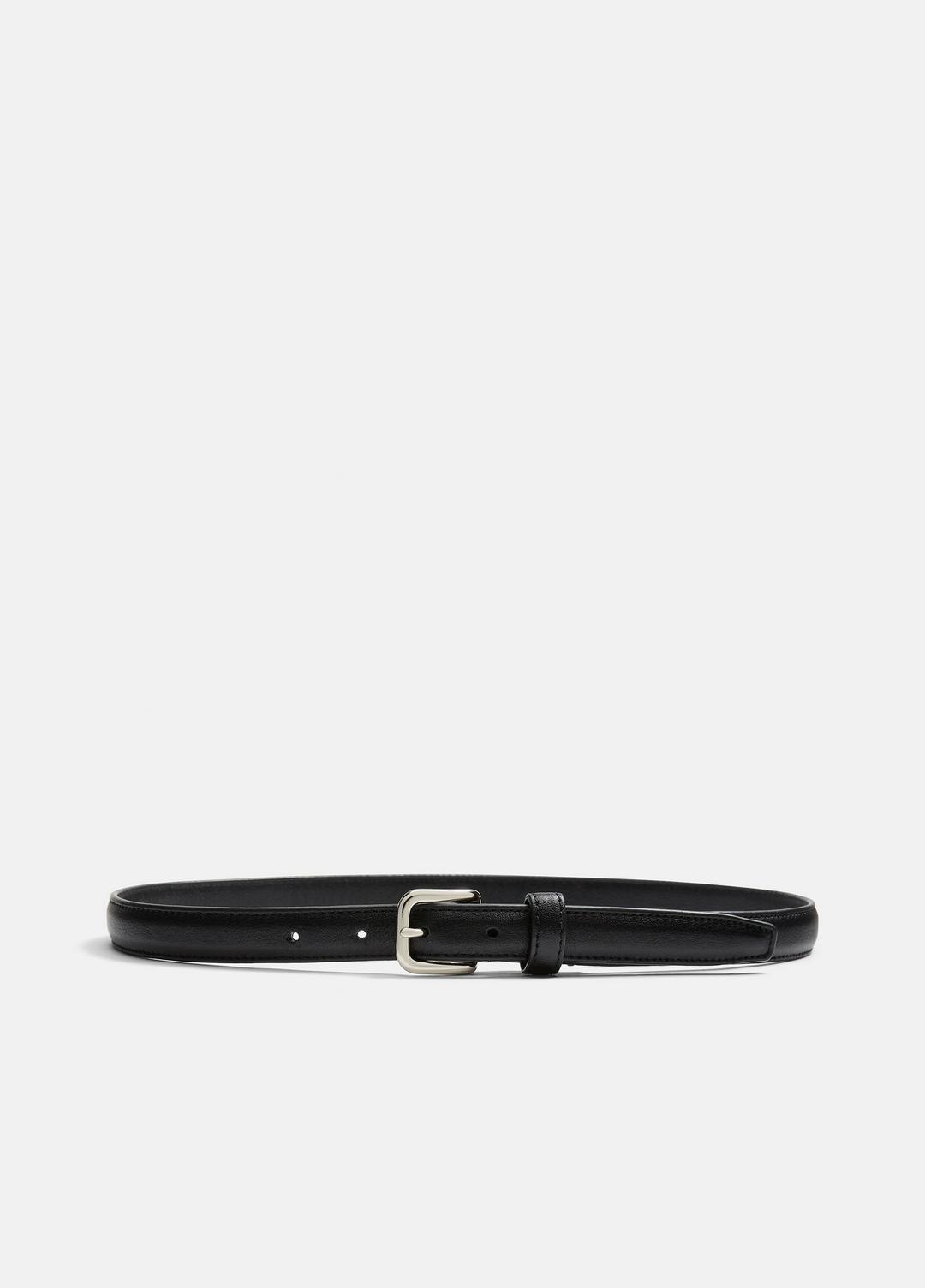 Women's Skinny Leather Belt in Accessories BLACK | VINCE Women