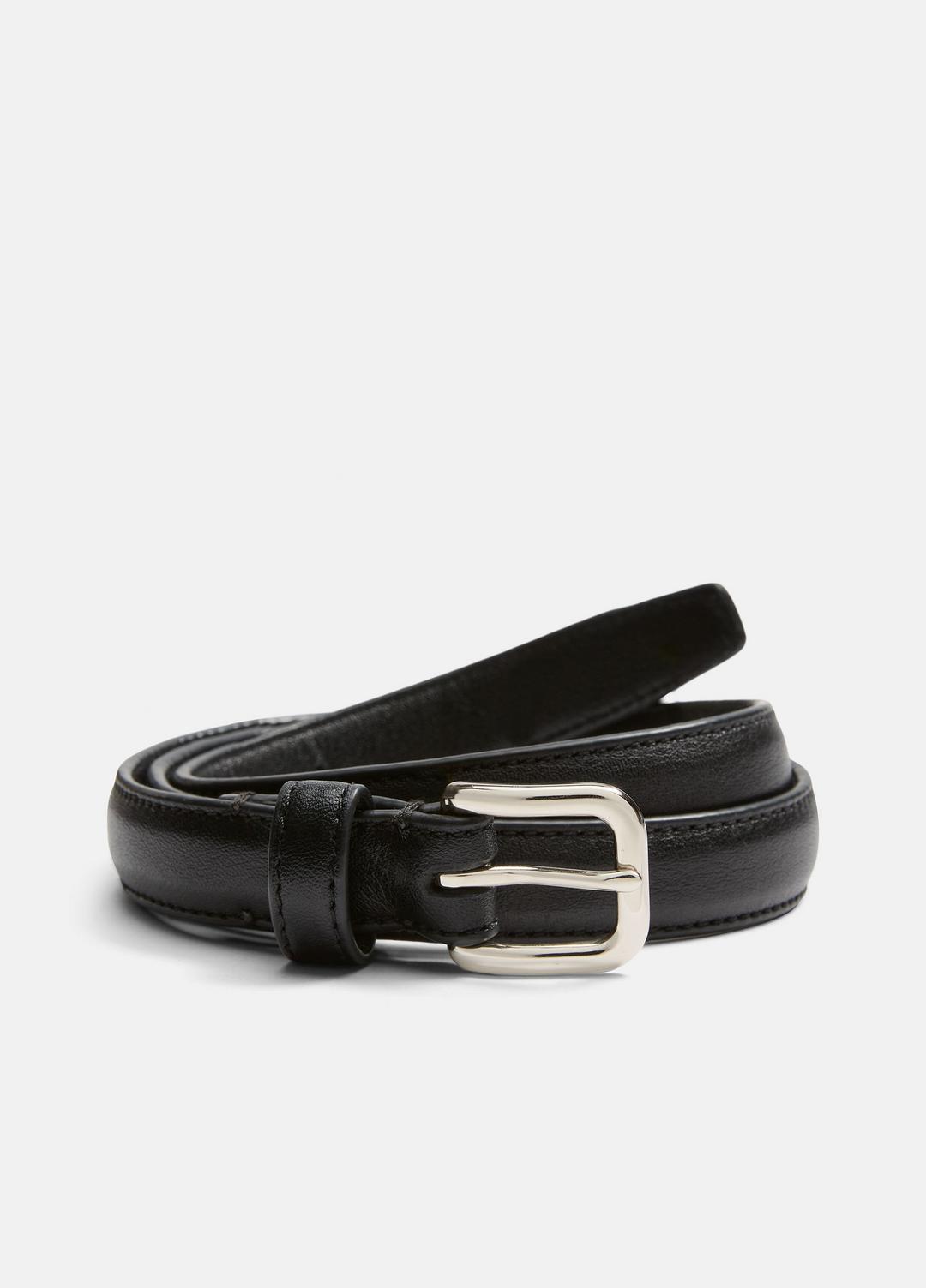 Women's Skinny Leather Belt in Accessories BLACK | VINCE Women