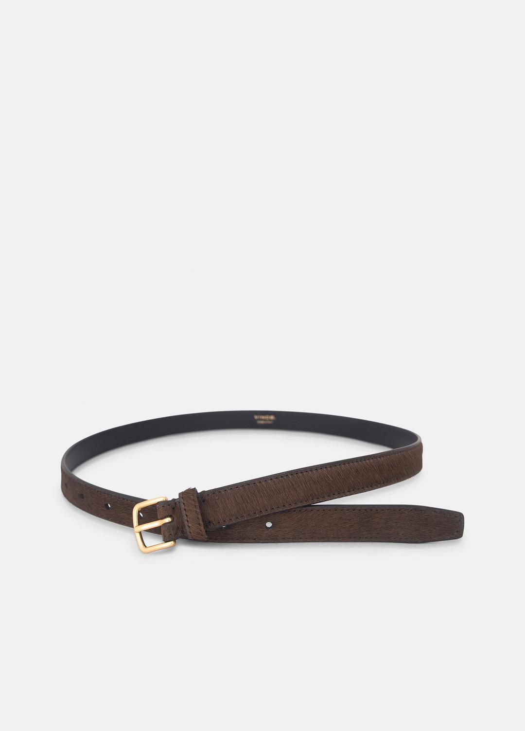 Women's 20mm Calf Hair Belt in Belts CACAO BROWN | VINCE Women